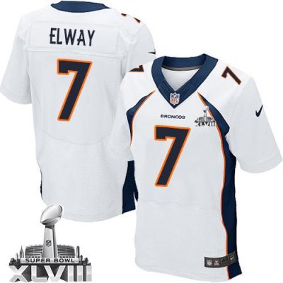 Jerseys Factory Cheap Nike Broncos #7 John Elway White Super Bow