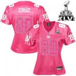 Jerseys Factory Cheap Giants #80 Victor Cruz Red Women's Sweethe