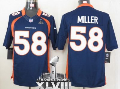 Jerseys Factory Cheap Nike Broncos #58 Von Miller Navy Blue Alte