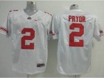 Jerseys Factory Cheap Buckeyes #2 Terrelle Pryor White Embroider