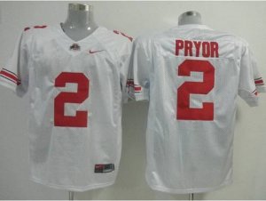 Jerseys Factory Cheap Buckeyes #2 Terrelle Pryor White Embroider