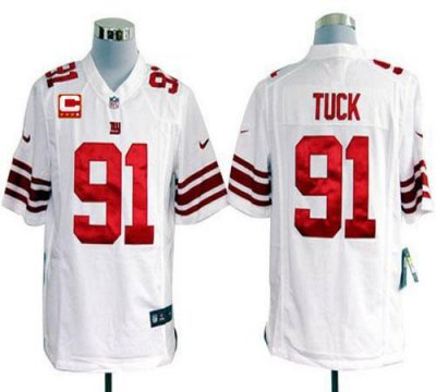 Jerseys Factory Cheap Nike Giants #91 Justin Tuck White With C P