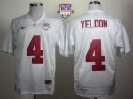 Jerseys Factory Cheap Crimson Tide #4 T.J Yeldon White 2013 BCS