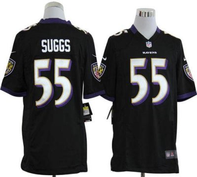 Jerseys Factory Cheap Nike Ravens #55 Terrell Suggs Black Altern