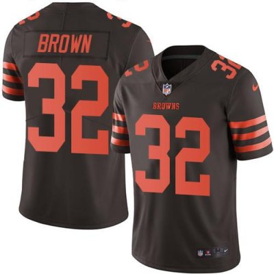 Jerseys Factory Cheap Nike Browns #32 Jim Brown Brown Men's Stit