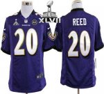 Jerseys Factory Cheap Nike Ravens #20 Ed Reed Purple Team Color