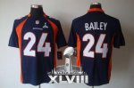 Jerseys Factory Cheap Nike Broncos #24 Champ Bailey Navy Blue Al
