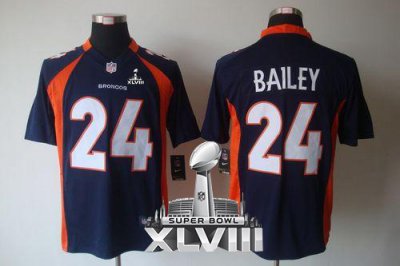 Jerseys Factory Cheap Nike Broncos #24 Champ Bailey Navy Blue Al