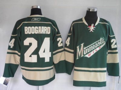 Jerseys Factory Cheap Wild #24 Derek Boogaard Embroidered Green