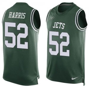 Jerseys Factory Cheap Nike Jets #52 David Harris Green Team Colo