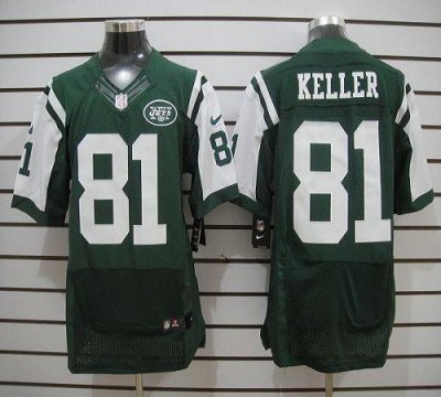 Jerseys Factory Cheap Nike Jets #81 Dustin Keller Green Team Col
