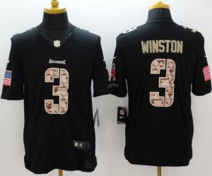 Jerseys Factory Cheap Nike Buccaneers #3 Jameis Winston Black Me