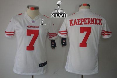 Jerseys Factory Cheap Nike 49ers #7 Colin Kaepernick White Super