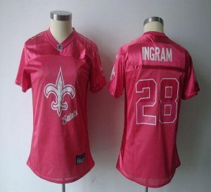 Jerseys Factory Cheap Saints #28 Mark Ingram Pink 2011 Women's F