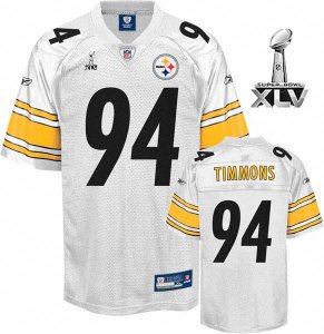 Jerseys Factory Cheap Steelers #94 Lawrence Timmons White Super