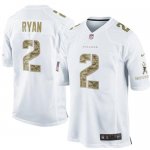 Jerseys Factory Cheap Nike Falcons #2 Matt Ryan White Men's Stit