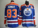 Jerseys Factory Cheap Oilers #83 Ales Hemsky Embroidered Light B