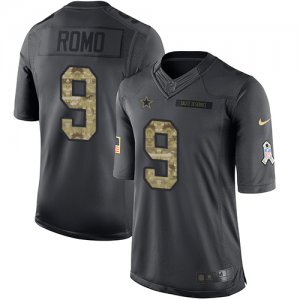 Jerseys Factory Cheap Nike Cowboys #9 Tony Romo Black Men's Stit