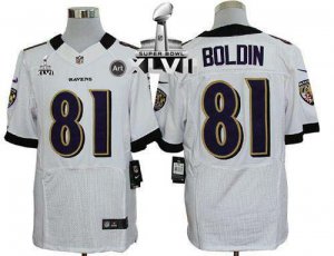 Jerseys Factory Cheap Nike Ravens #81 Anquan Boldin White Super