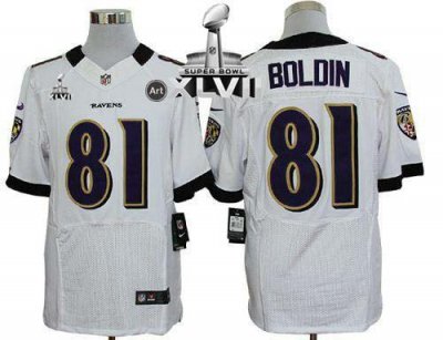 Jerseys Factory Cheap Nike Ravens #81 Anquan Boldin White Super