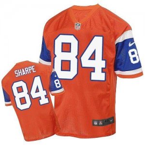 Jerseys Factory Cheap Nike Broncos #84 Shannon Sharpe Orange Thr