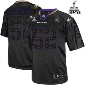 Jerseys Factory Cheap Nike Ravens #52 Ray Lewis New Lights Out B