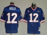 Jerseys Factory Cheap Mitchell & Ness Bills #12 Jim Kelly Blue 3