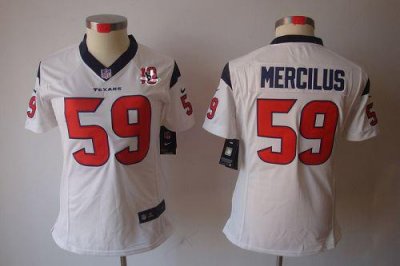 Jerseys Factory Cheap Nike Texans #59 Whitney Mercilus White Wit