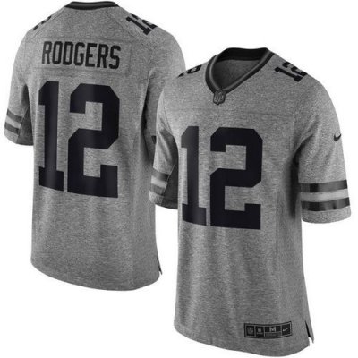 Jerseys Factory Cheap Nike Packers #12 Aaron Rodgers Gray Men's