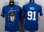 Jerseys Factory Cheap Nike Giants #91 Justin Tuck Royal Blue Tea