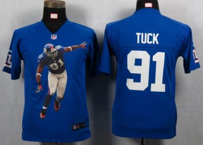Jerseys Factory Cheap Nike Giants #91 Justin Tuck Royal Blue Tea