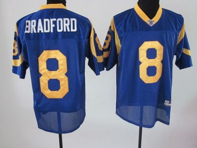 Jerseys Factory Cheap Rams #8 Sam Bradford Baby Blue Alternate S