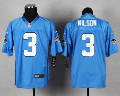 Jerseys Factory Cheap Nike Seahawks #3 Russell Wilson Light Blue