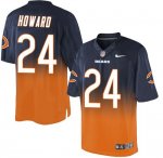 Jerseys Factory Cheap Nike Bears #24 Jordan Howard Navy Blue/Ora
