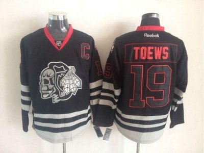 Jerseys Factory Cheap Blackhawks #19 Jonathan Toews New Black Ic