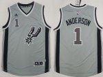 Jerseys Factory Cheap Spurs #1 Kyle Anderson Grey Alternate Stit