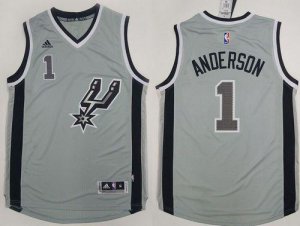 Jerseys Factory Cheap Spurs #1 Kyle Anderson Grey Alternate Stit