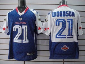 Jerseys Factory Cheap Packers #21 Charles Woodson Blue 2010 Pro
