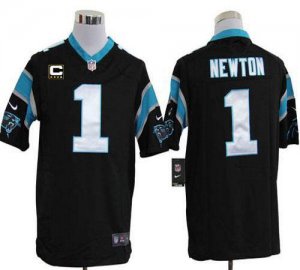 Jerseys Factory Cheap Nike Panthers #1 Cam Newton Black Team Col