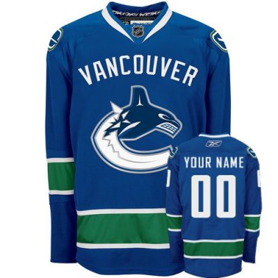 Jerseys Factory Cheap Canucks Personalized Authentic Blue NHL Je