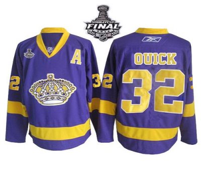 Jerseys Factory Cheap Kings #32 Jonathan Quick 2012 Stanley Cup