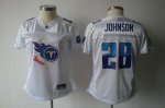 Jerseys Factory Cheap Titans #28 Chris Johnson White 2011 Women'