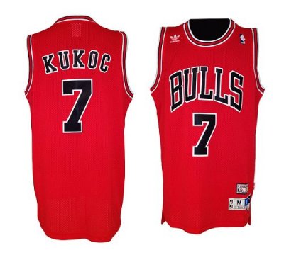 Jerseys Factory Cheap Bulls #7 Tony Kukoc Red Throwback Stitched