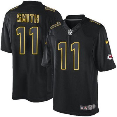 Jerseys Factory Cheap Nike Chiefs #11 Alex Smith Black Men's Sti