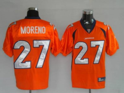 Jerseys Factory Cheap Broncos #27 Knowshon Moreno Orange Stitche
