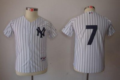 Jerseys Factory Cheap Yankees #7 Mickey Mantle Embroidered White