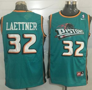 Jerseys Factory Cheap Pistons #32 Christian Laettner Green Nike