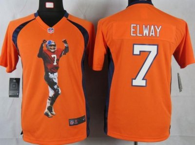 Jerseys Factory Cheap Nike Broncos #7 John Elway Orange Team Col