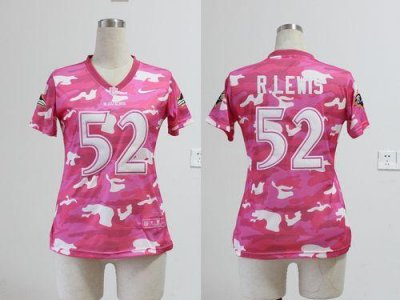 Jerseys Factory Cheap Nike Ravens #52 Ray Lewis Pink Women's Emb