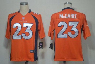 Jerseys Factory Cheap Nike Broncos #23 Willis McGahee Orange Tea